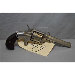 Hopkins & Allen Model XL No. 4 .38 Rimfire Cal 5 Shot Revolver w/4" octagon bbl [ nickel finish star