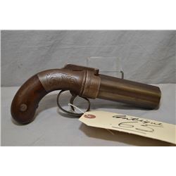 Allen & Thurber ( Worcester Production) .32 Perc Cal 6 Shot Pepperbox w/ 3 1/2" fluted barrels with 