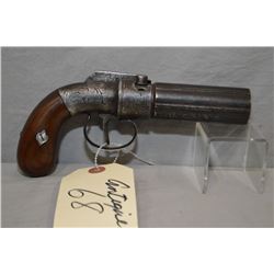 Martson & Knox Model Bar Hammer Double Action Ribbed Barrel .31 Cal 6 Shot Pepperbox w/ 4" ribbed ba