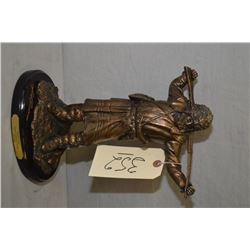 Ducks Unlimited Bronze Style Figure "Watchfull Rest", # 298/1000 [ Mountain Man with Hawken rifle re