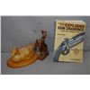 Image 1 : Tray Lot : Wooden Carved Figure of Duck - Wooden Figure of Horse - L Soft Cover Book " Gun Digest Bo