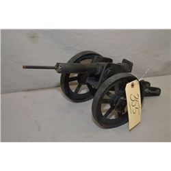 Hand Made Single Trail Two Wheel Cannon .50 Cal , 15" overall length