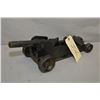 Image 1 : Hand Made .50 Cal Iron Cannon - with four wheels - approx. 7 " bbl - overall length approx. 17"