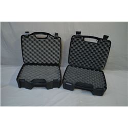 Lot of Two Large Black Plastic Plano Multi Gun Pistol Cases
