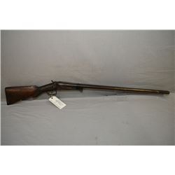 Unknown Belgian Model Goose Gun .8 Ga ? Under Lever Break Action Side By Side Hammer Shotgun w/ 36" 