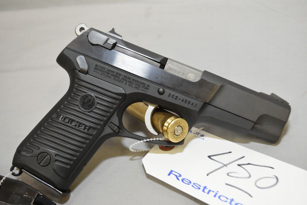 Ruger Model P85 Mark II 9 MM Luger Cal 10 Shot Semi Auto Pistol W 114 ruger-model-p85-mark-ii-9-mm-luger-cal-10-shot-semi-auto-pistol-w-114