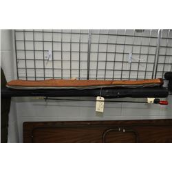 Lot of Three Items : Kolpin Black Hard Plastic Gun Boot Case - Hand Tooled Leather Gun Case - cleani