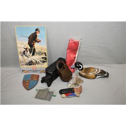 Lg Tray Lot : Two Reproduction Tin Advertising Signs "U.S. Shot Shell Cartridge" - Reproduction Cast