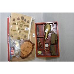 Lot of Two Items : Tray Lot : Assortment of Approx. Twenty Collector's Military Badges [ 29 Th Vanco