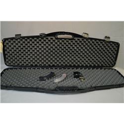 Black Plastic Flambeau Foam Lined Double Rifle Case c/w two pinned Ruger 1022 mags - Ruger Gun Lock 