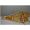 Image 1 : Lot of Two Pairs of Wooden Snow Shoes w/ leather bindings [ one marked Torpedo Made in Canada 12X42A