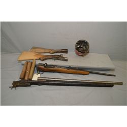 Box Lot : Old Side By Side Barrel & Action ONLY - Lee Enfield Barrel & Action w/ forewood ONLY - Old
