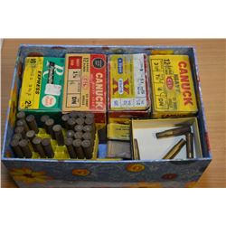 Tray Lot : Approx. 3 Boxes .12 Ga Shot Shells - Part Box .16 Ga Shot Shells - approx. 25 rnds .25 - 