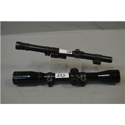 Lot of Two Scopes - Burris 4 X Full Field Scope w/ deluxe rings - Weaver B4 w/ some rust, rings & ba