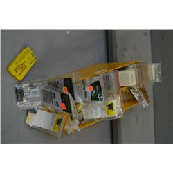 Weaver Yellow Metal Store Counter Top Stand with large assortment of bases, etc. [ appear new in pkg