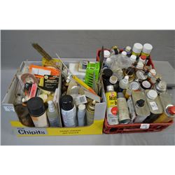 Lot of Two Trays : Firearm Cleaning Supplies, Solvents, Patches, Brushes, etc.