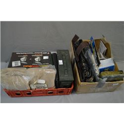 Lot of Two Items : Red Plastic Tray & Box : Camo Back Pack - Two Bags Silicon Treated Gun Cases [ in