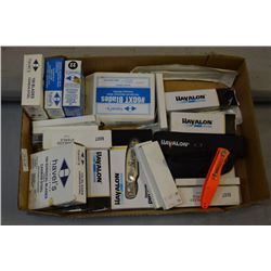 Tray Lot : Havalon Knives : Approx. Seven Knives - large assortment of blades in pkgs