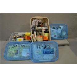 Large Box : Three plastic trays full of various caliber patches - tray full of bags of various patch