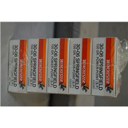 Bag Lot : Five Boxes ( 20 rnds per ) Winchester .30 -06 Sprg Cal Ammo 150 Grain Power Point SP [ sea