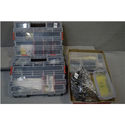 Lot of Three Items : Two Plastic Trays full of gun parts [ Winchesters Model 70, Pre 64, etc. ] Card