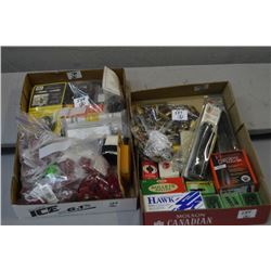 Lot of Two Trays: Bag of Various Loose Ammo & Bullets [ various calibers ] - few boxes of bullets, s