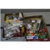 Image 1 : Lot of Two Trays: Bag of Various Loose Ammo & Bullets [ various calibers ] - few boxes of bullets, s
