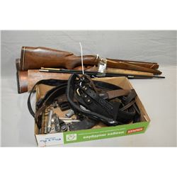Lot of Two Items : Tray : Various Gun Parts - Bundle : Seven Rifle Slings [ some w/ swivels ] - Four