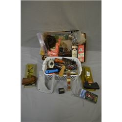 Lot of Two Items : Beer Tray Lot : Four sets handgun grips - two leather slings [ one w/ quick off s