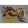 Image 1 : Lot of Three Boxes : Winchester butt stock - Shotgun forend - bags of butt plates - Asstd Game Calls