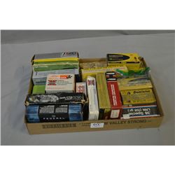 Tray Lot : Full & Part Boxes of Ammo [ maybe some reloads ] : .38 Spec - .38 S & W - .340 Win - .7 M