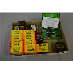 Tray Lot : Redding Type S Match 6.5 MM / .284 Norma Three Die Set - Various 6.5 MM Bullets [ half fu