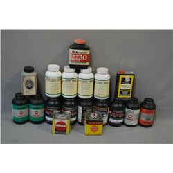 Lg Plastic Tub : Four White Bottles of Black Powder - One Lb Harvey's Black Powder - Two Bottles Hog