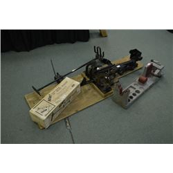 Lot of Four Items : Tipton Gun Vise - Hyskore Adjustable Gun Vise on board with three 6" clamps - Tw