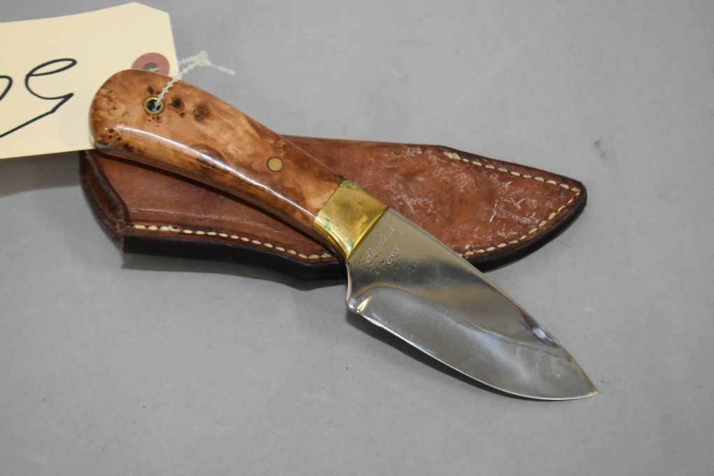 Skyblade 093 Knife , with burl handle, Made by Tom Orr in Bozeman