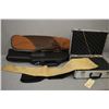 Image 1 : Lot of Three Items : Black Plastic Kolpin Gun Boot - Aluminum Pistol Case with two gun socks inside 