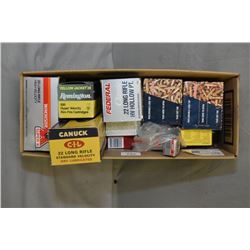 Box Lot : Approx. 4 Full Boxes ( Bricks ) & Asstd Boxes [ Mostly .22 Cal Ammo , some Collectors ]