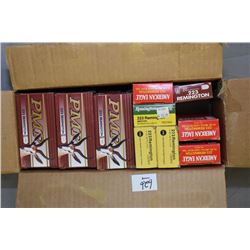 Box Lot : Approx. 15 Boxes PMP .223 Rem Cal Ammo - Plus Approx. 4 Plastic Boxes Various Makers .223 