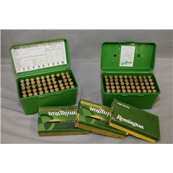 Black Co - Op Bag : Approx. 50 Rnds Plus Rem .300 WIn Cal Ammo - Approx. 100 Reloads in plastic case