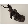 Image 4 : Older copy of a C.M. Russell, approximately  13” in height, great patina; cowboy on  rearing horse. 