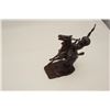 Image 5 : Older copy of a C.M. Russell, approximately  13” in height, great patina; cowboy on  rearing horse. 