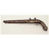 Image 7 : 20th century manufactured North African  flintlock pistol, approximately .65 caliber.   The pistol i