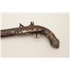Image 8 : 20th century manufactured North African  flintlock pistol, approximately .65 caliber.   The pistol i