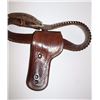Image 2 : Early authentic Mexican Pitiado and leather  holster with matching cartridge belt  appearing to be f