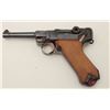 Image 1 : Luger Model 1920 Commercial semi-automatic  pistol, 7.65mm caliber, 4” barrel, blued  finish, checke