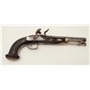 Image 1 : French style marine or naval officer’s  flintlock pistol from early 19th century.  Measures 15” over