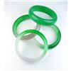 Image 2 : Lot of four fine Green and Lavender Jade  Bangles averaging 16.00 MM in diameters.  Estimates $800-$