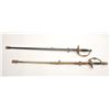 Image 1 : Historic lot of 2 U.S. Officer’s swords, both  inscribed to E. B. Knox; one sword shows the  inscrip