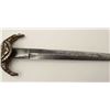 Image 10 : Exhibition quality mid-Victorian era cast  bronze figural dagger with rich silver and  gold gilt. Th