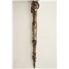Image 14 : Exhibition quality mid-Victorian era cast  bronze figural dagger with rich silver and  gold gilt. Th
